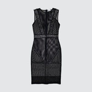 *LAST CHANCE* - [NWT] Vfemage Open Knit Mesh Net Dress - Black